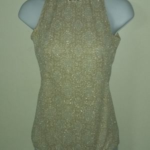 Vintage 1960s one piece majorette leotard gold